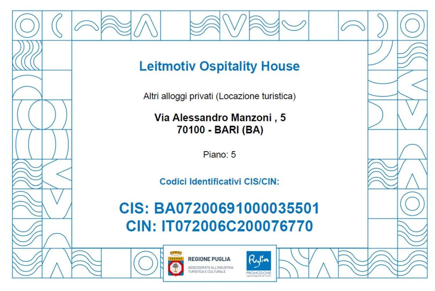Willa Leitmotiv Ospitality House Bari Zewnętrze zdjęcie
